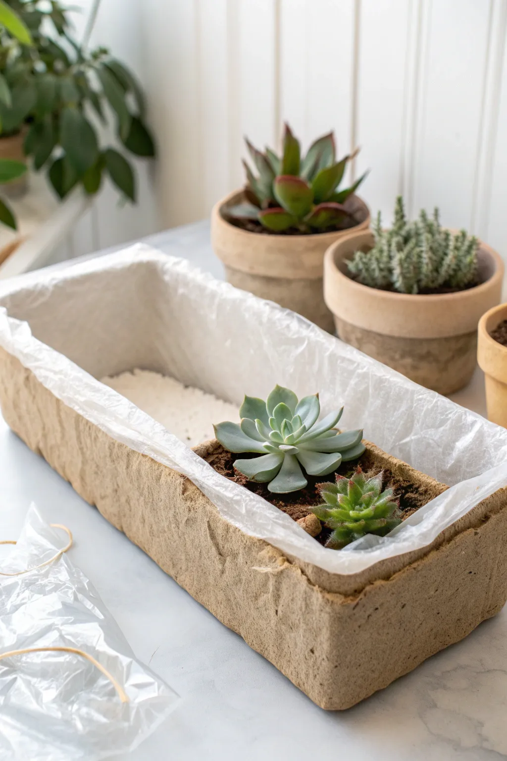 Craft your garden dreams with simple elegance: DIY cardboard molds for personalized planters.