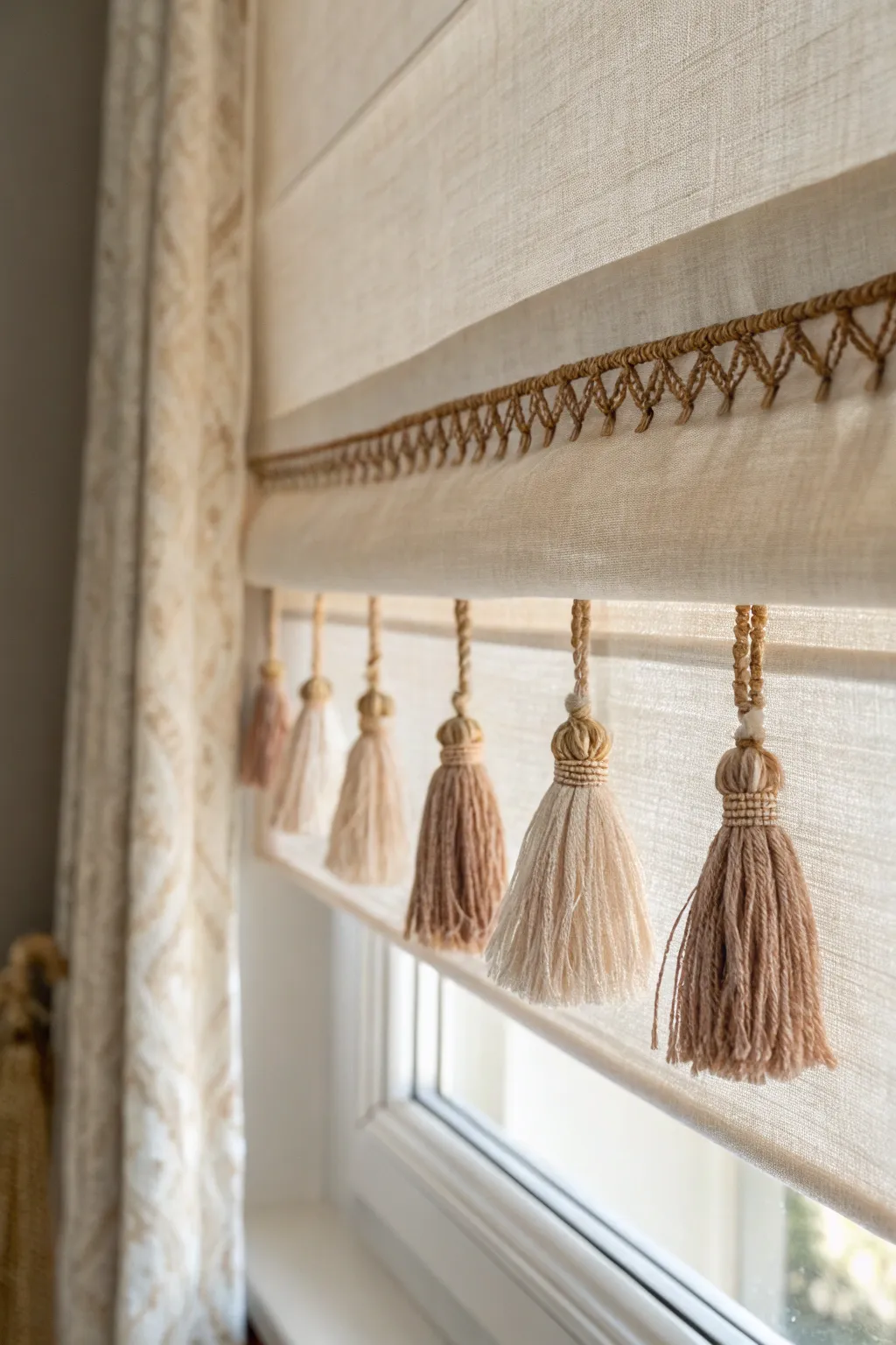 Elevate your space with a touch of artistry – transform your blinds with a custom bottom trim!