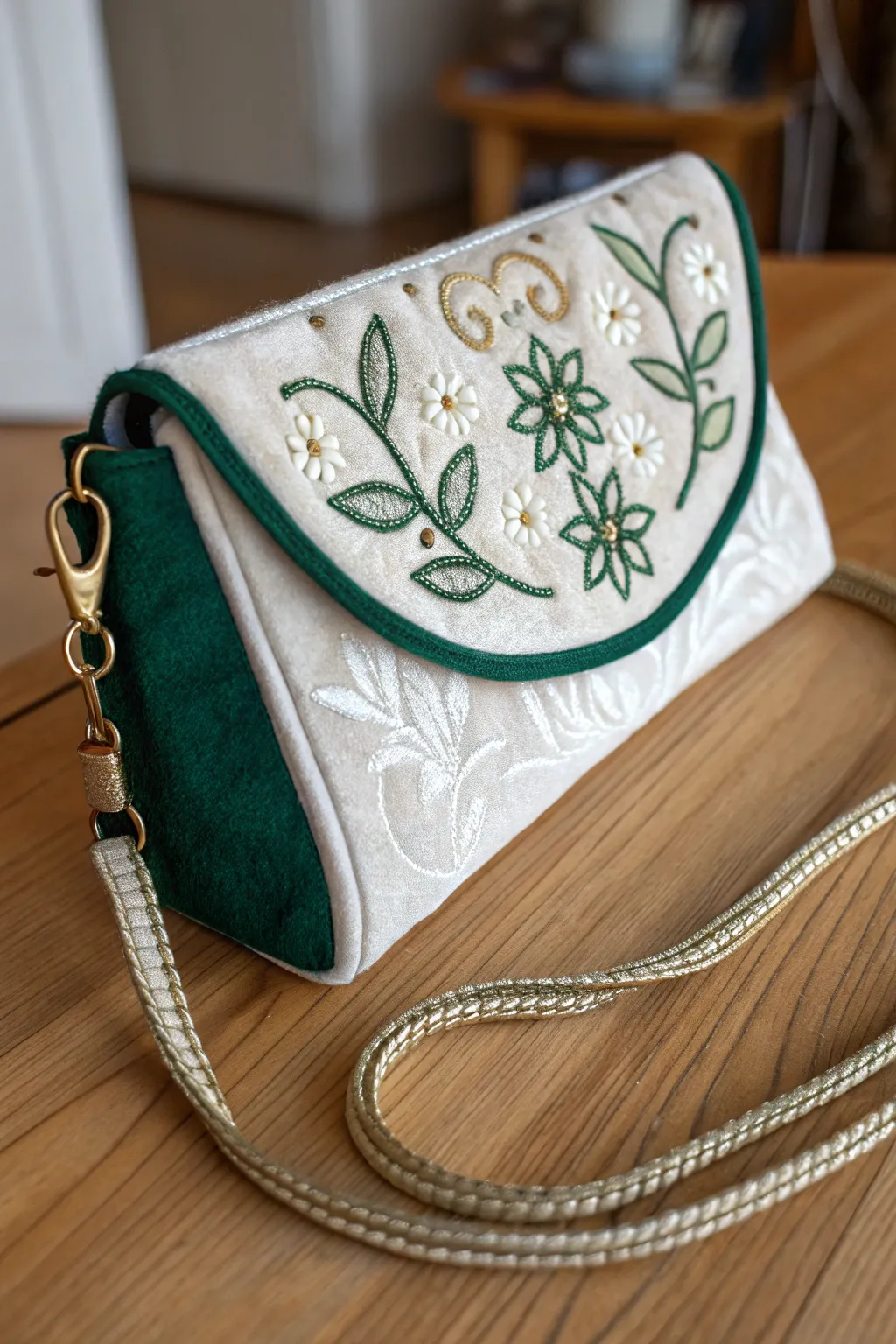 Elevate your style with a purse that celebrates texture and craftsmanship. Discover the beauty of velvet meeting cotton in this exquisite embroidered design. #TexturePlay #ScandiBoho