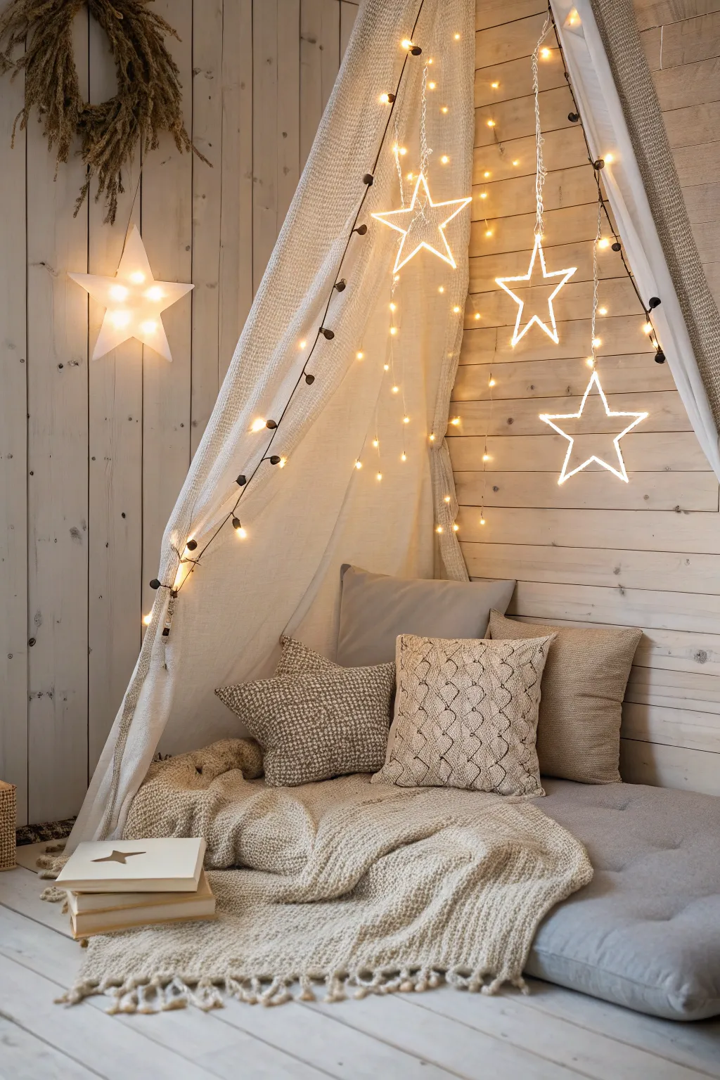 Transform your space into a dreamy retreat with a DIY twinkle light canopy.