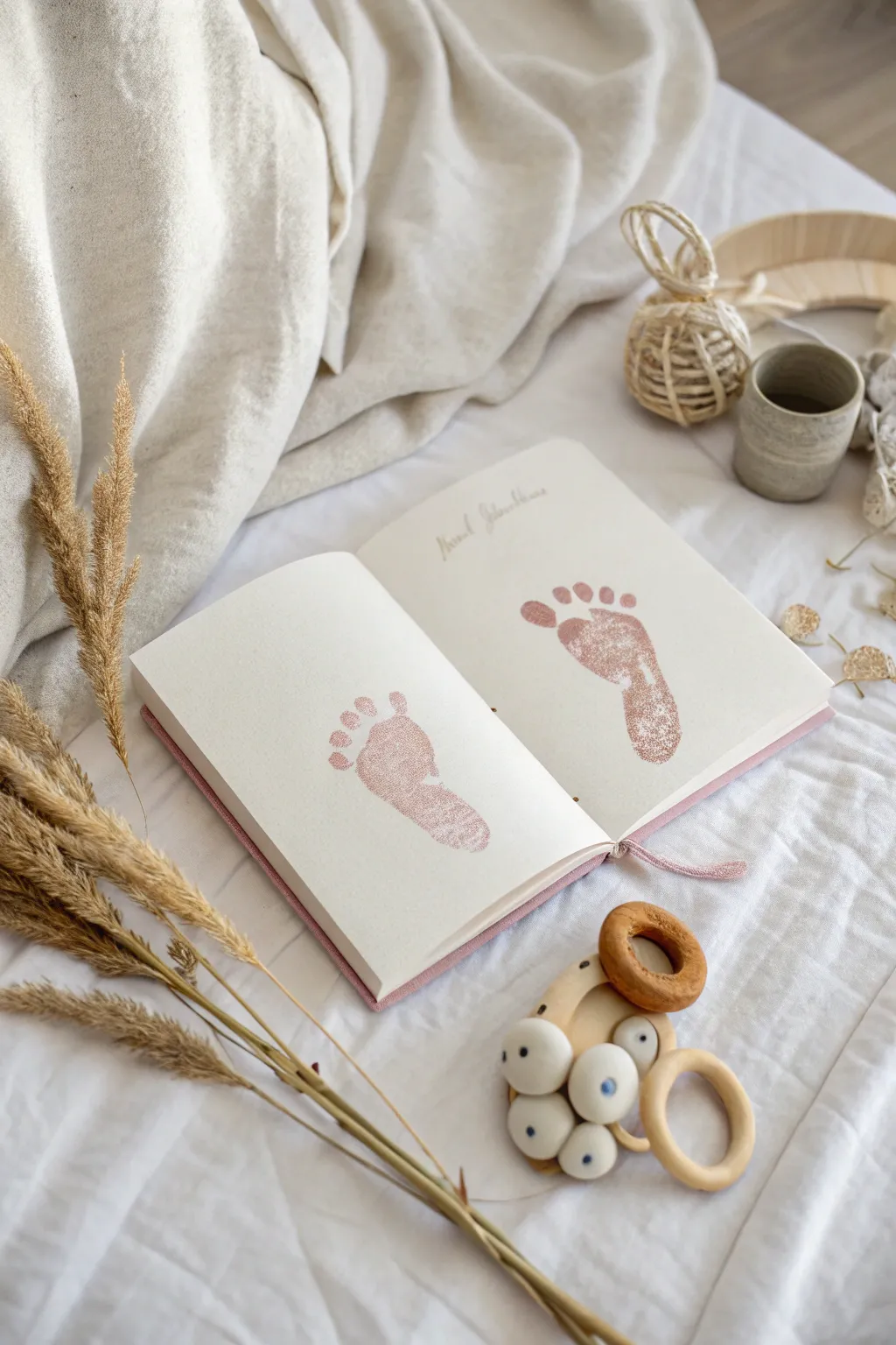 Capture your baby's journey with every tiny step in this charming footprint storybook.