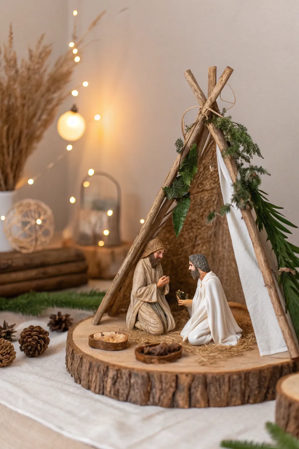 Capture the essence of biblical storytelling with a minimalist touch: a Jacob and Esau diorama that brings history to life.