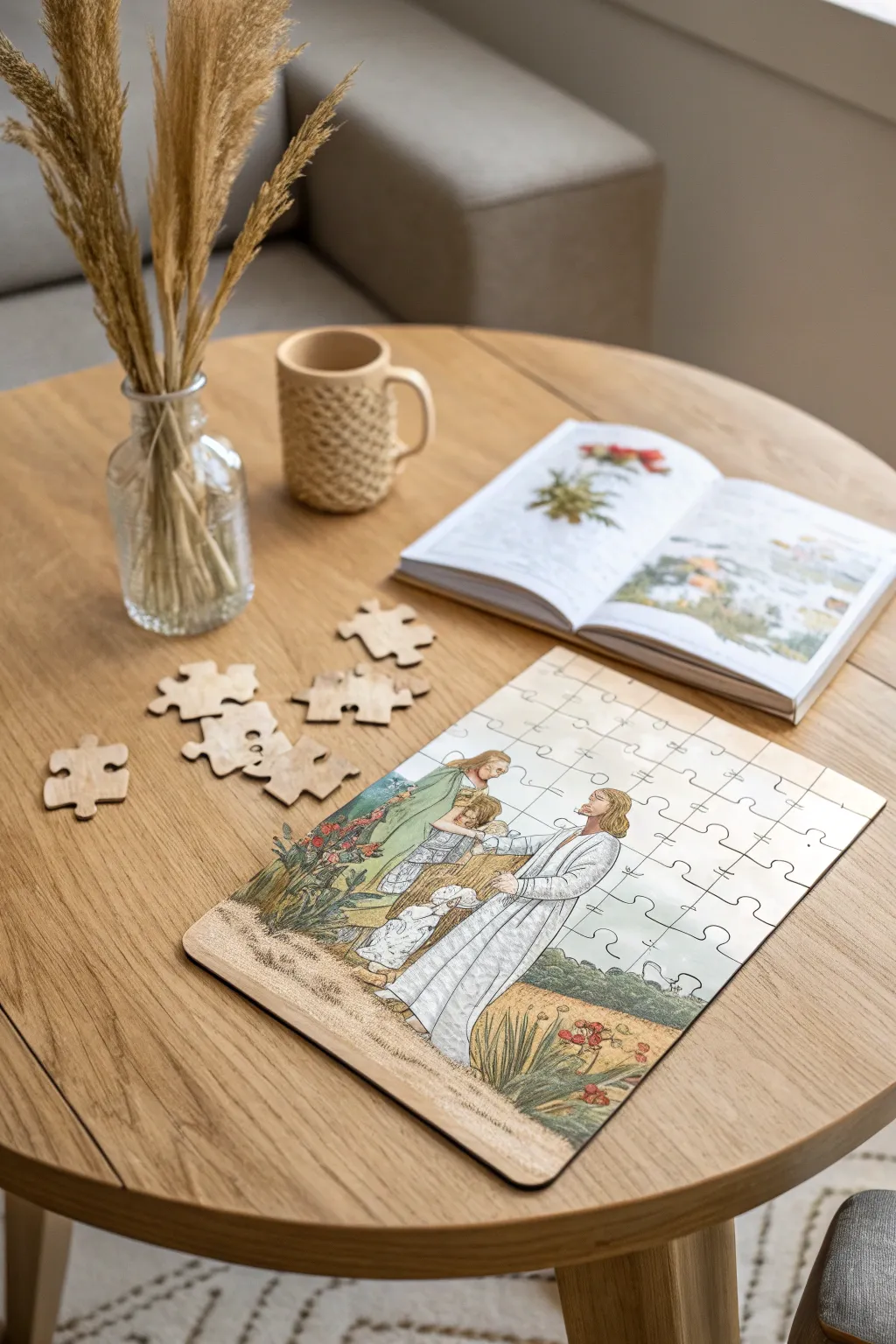 Piece by piece, embrace the story of Jesus' baptism with this beautifully crafted puzzle.