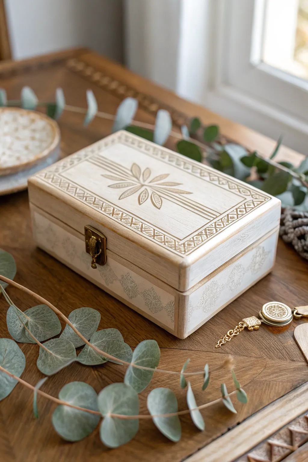 Discover eco-friendly elegance with this recycled cigar box turned jewelry treasure trove.