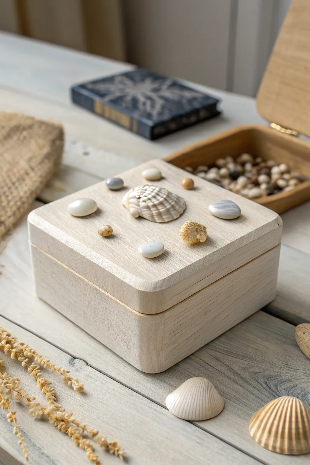 Embrace natural beauty with a minimalist jewelry box inspired by the sea. 🌊✨ #ScandinavianDesign #BohoChic