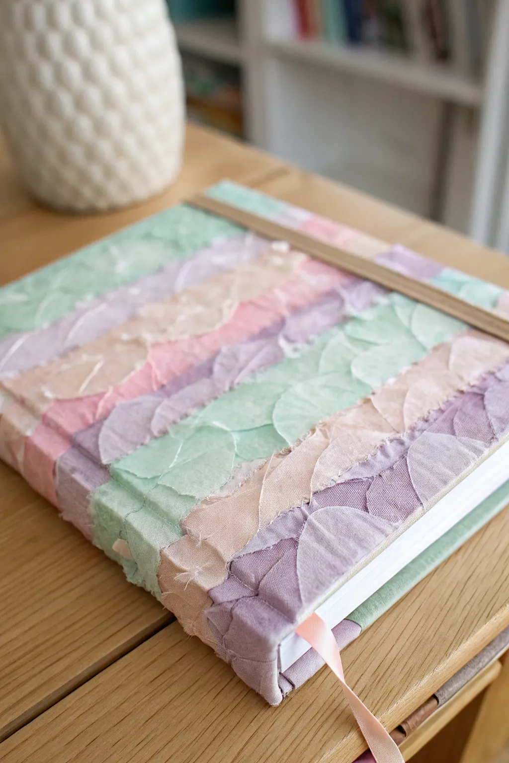 Transform your journal into a dreamy masterpiece with a layered tissue paper collage.