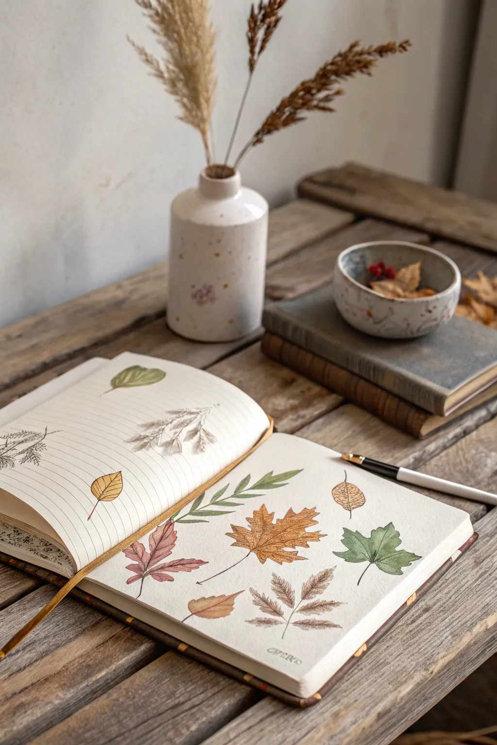 Capture the essence of each season in your journal design with simple, natural beauty.