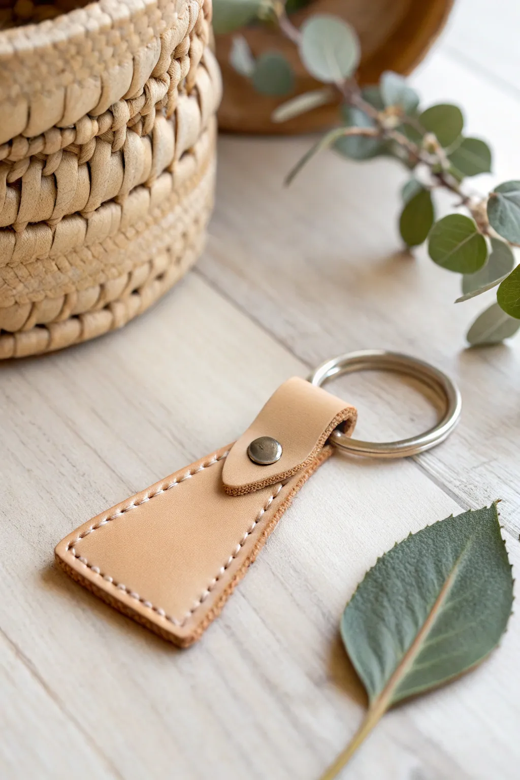 Elevate your keys with the timeless elegance of handcrafted leather simplicity.