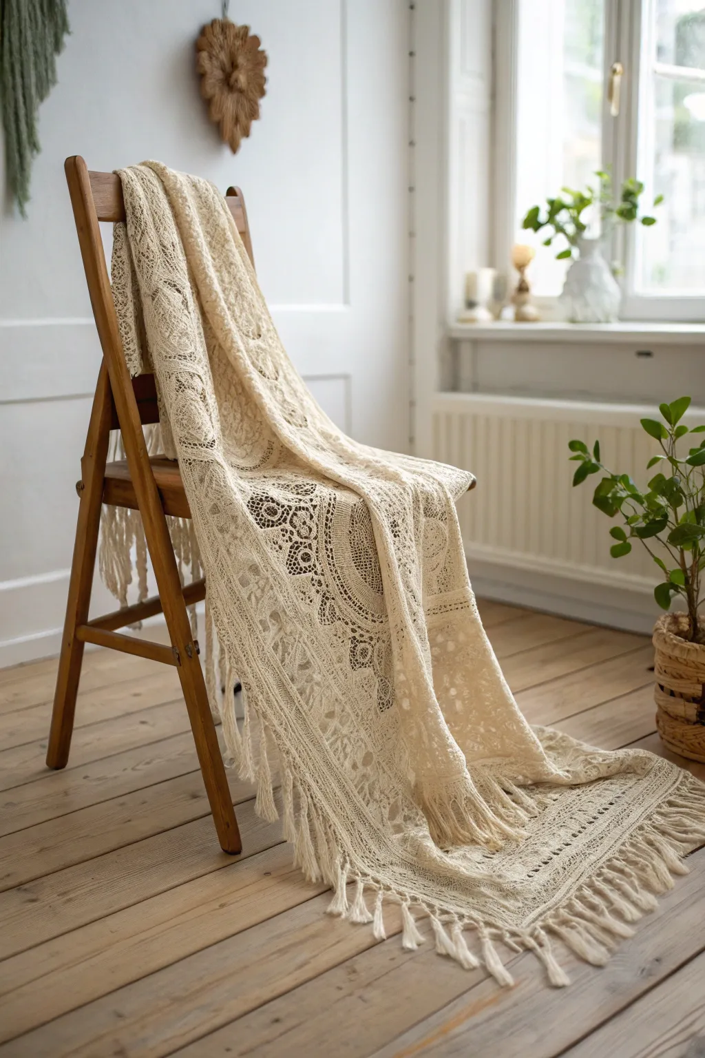 Wrap yourself in nostalgia with this vintage-inspired lace scarf, where every stitch tells a story.
