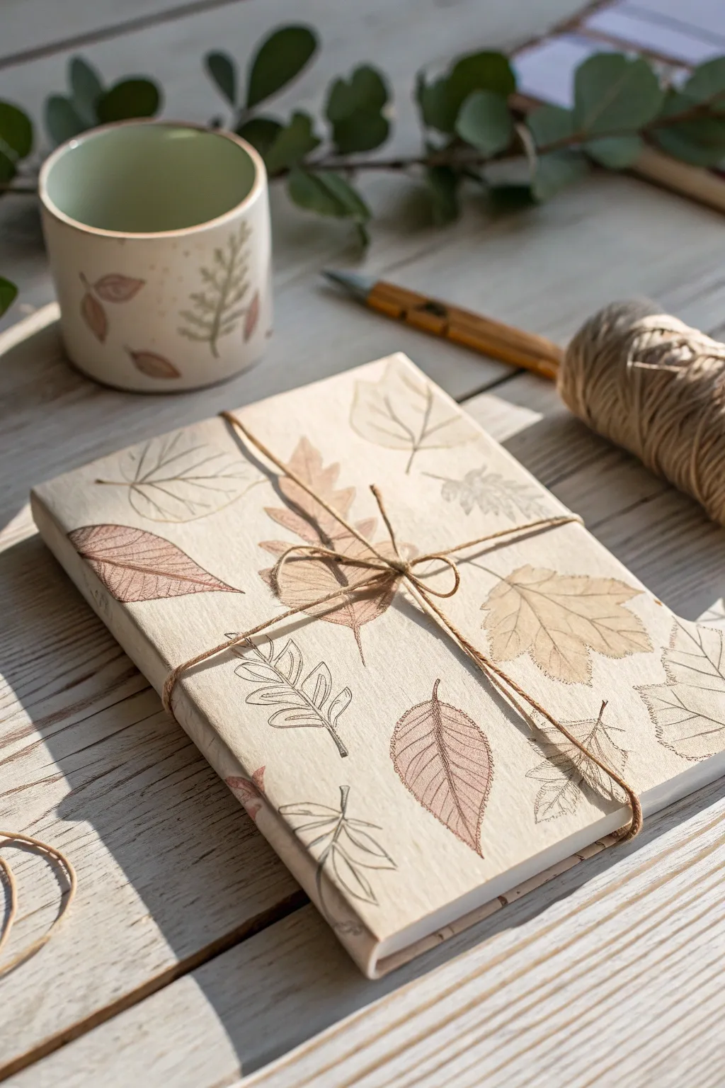 Transform your leaf prints into stunning notebooks, where nature meets minimalist elegance.