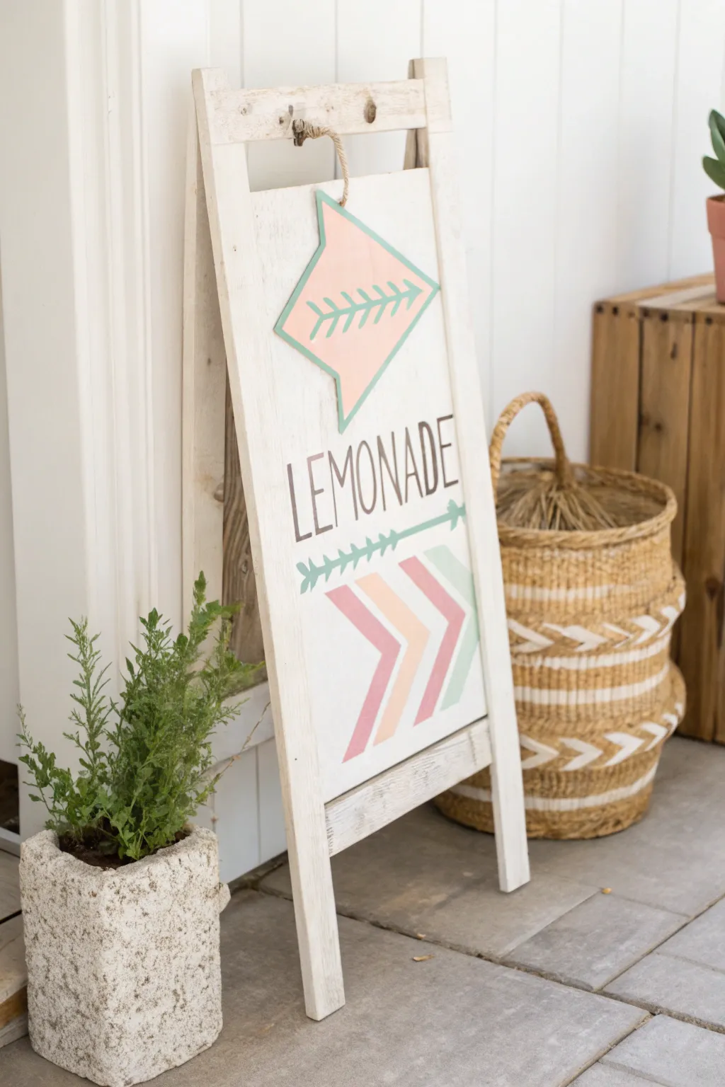 Spin your way to refreshing delights with our charming, handcrafted lemonade stand sign!