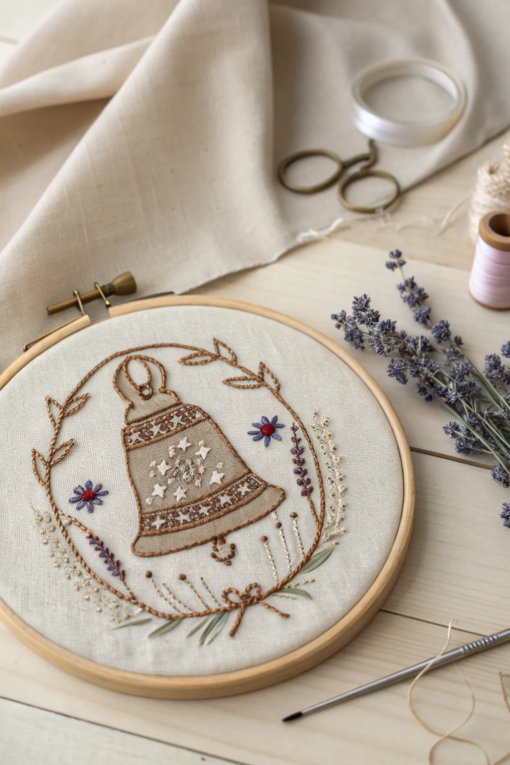 Embrace the art of embroidery with a stunning Liberty Bell design that blends simplicity and elegance.