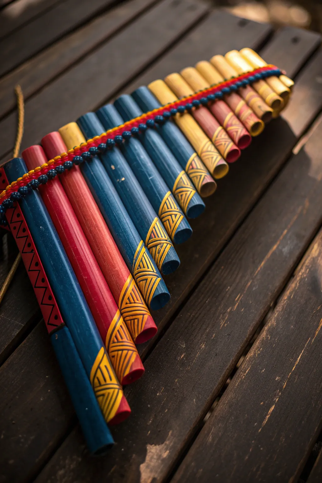 Unlock the melodies of creativity with a handcrafted straw pan flute.