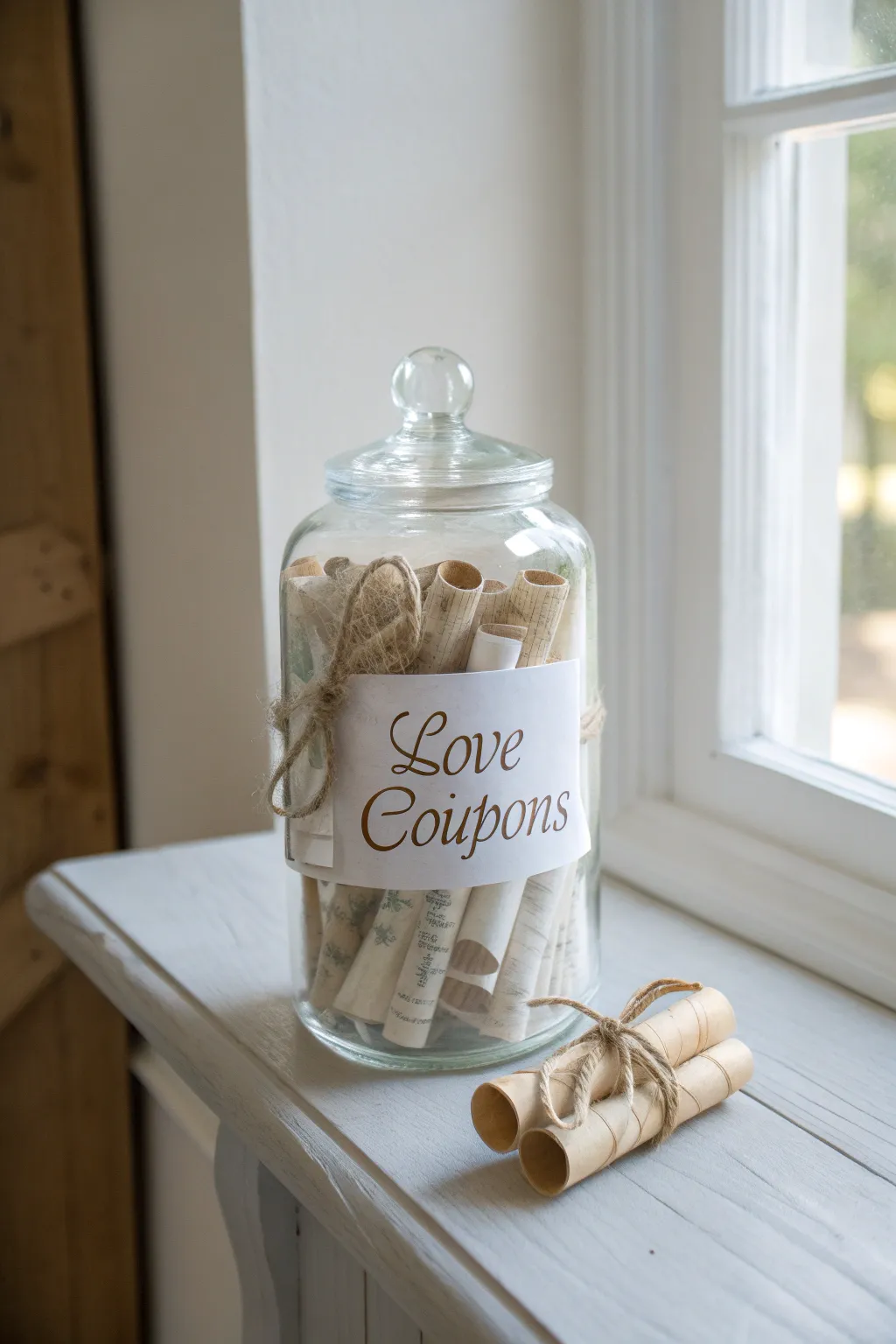 Capture moments of love with handmade 'Love Coupons' in a jar, perfect for nurturing long-distance connections.