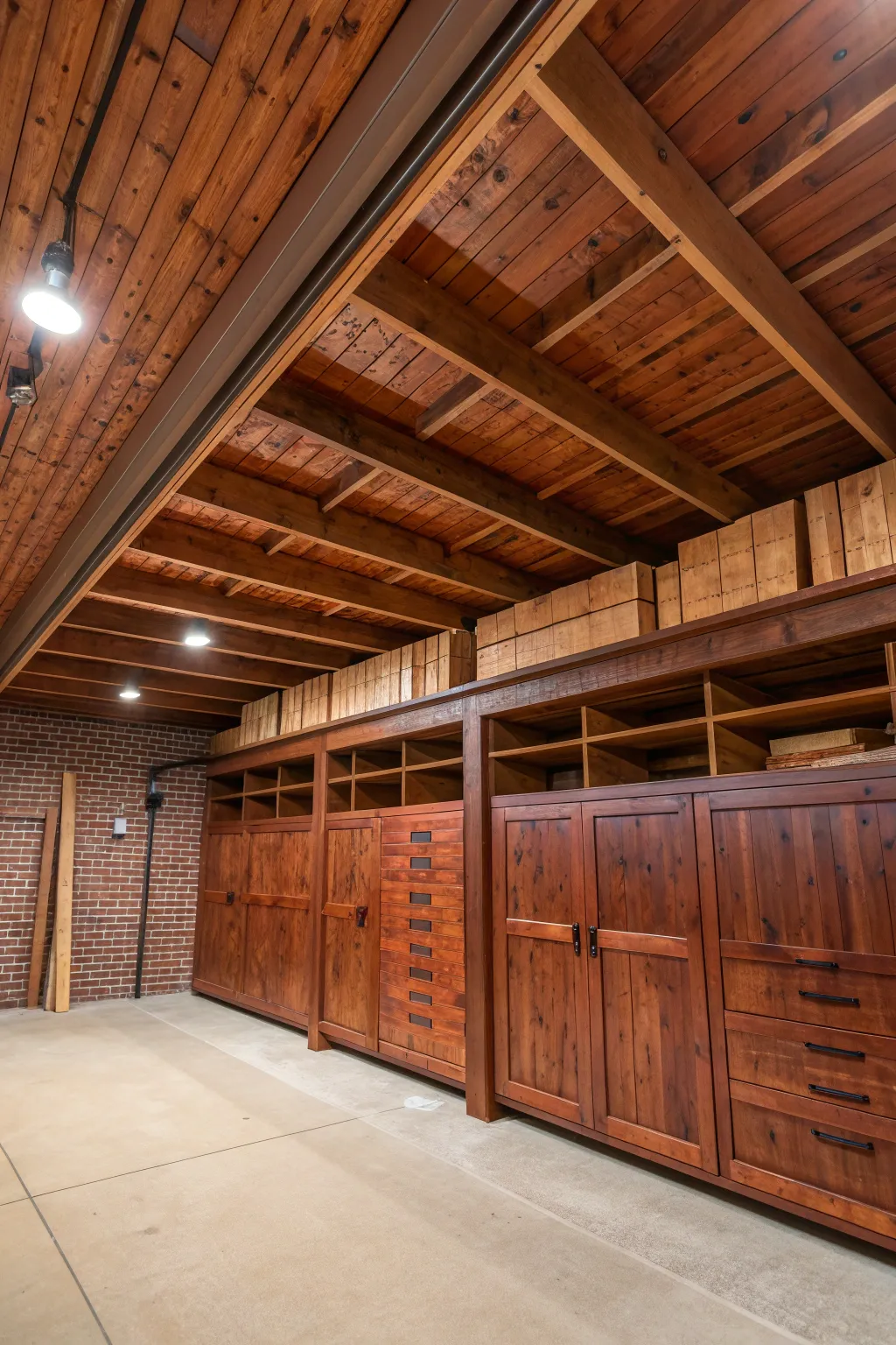 Elevate your garage game with expertly crafted overhead storage. Optimize space and showcase your love for quality craftsmanship.