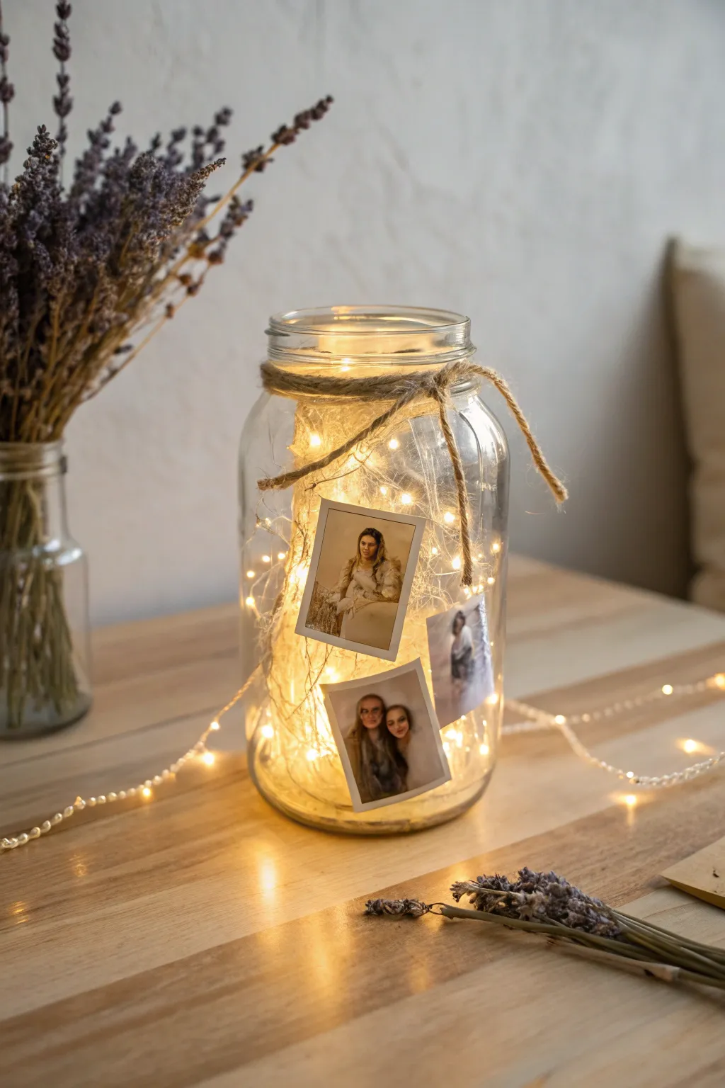 Capture memories in a gentle glow with this illuminated memory jar, perfect for a heartfelt Mother's Day craft.