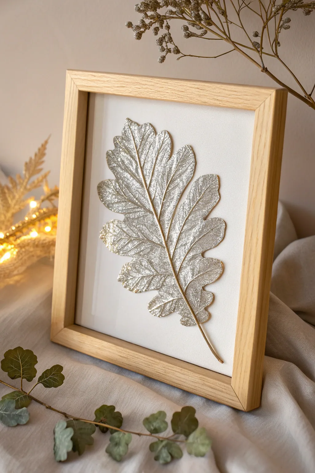 Capture the light with foil embossed art - where simplicity meets elegance.