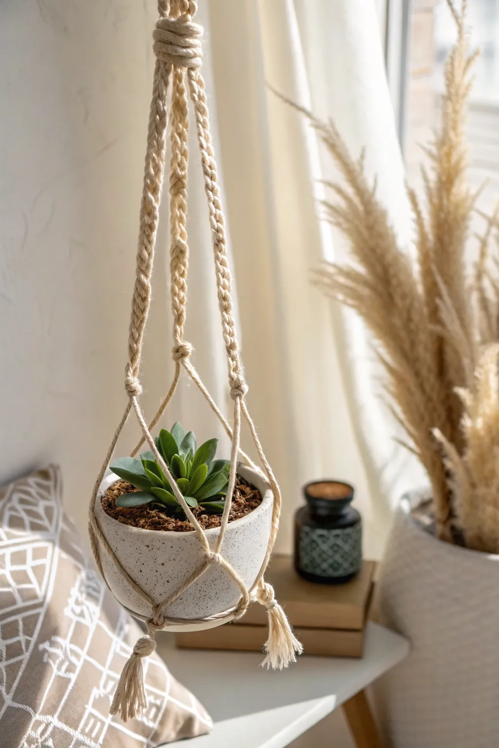 Elevate your decor with charming miniature plant hangers – a perfect blend of simplicity and elegance.