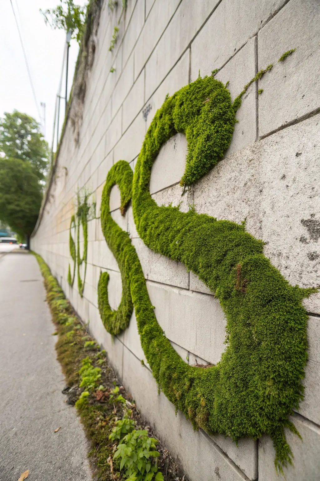 Bring walls to life with stunning moss graffiti—where nature meets art and creativity blossoms.