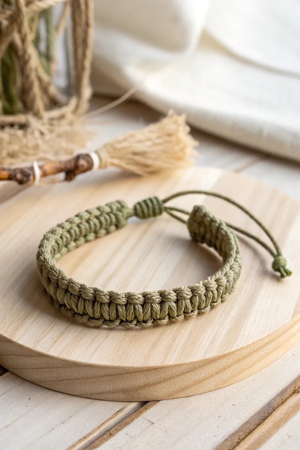 Embrace simplicity and elegance with this artisanal knotted cord bracelet, perfect for a Mother's Day gift with a boho-chic twist.