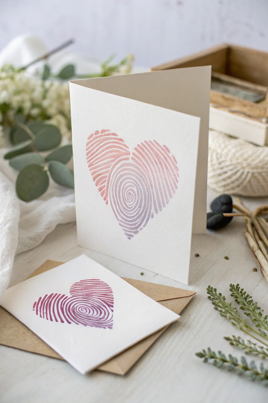 Celebrate Mother's Day with a personal touch: a fingerprint heart card that speaks from the heart.