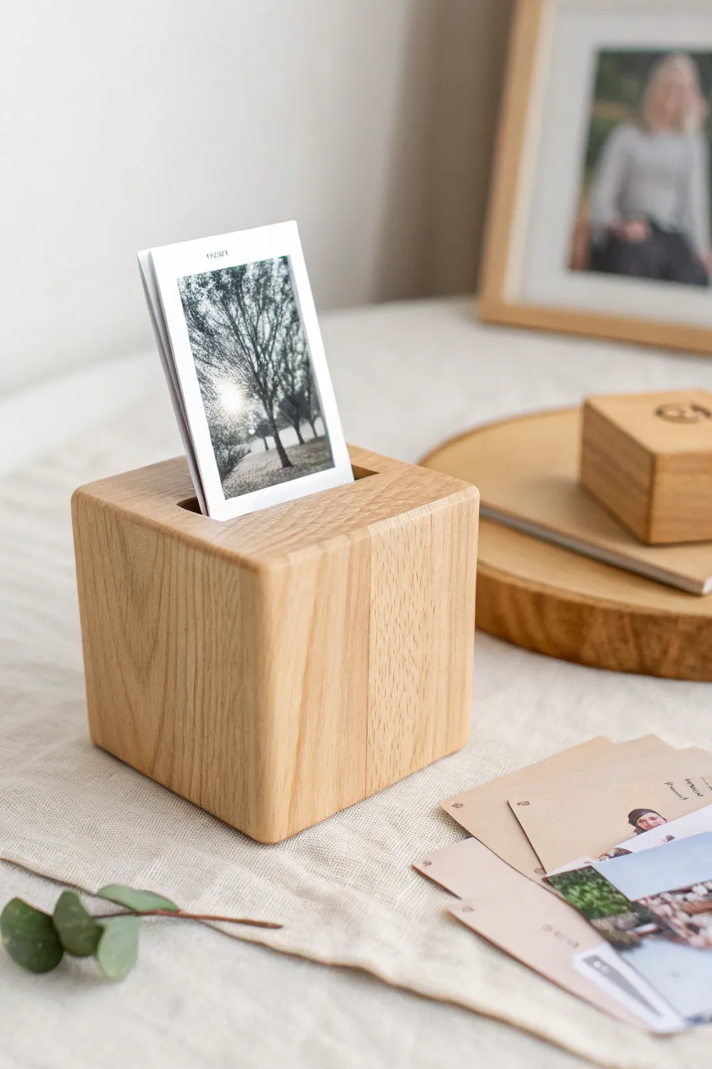 Craft a heartfelt Mother's Day gift with this elegant personalized wooden picture holder.