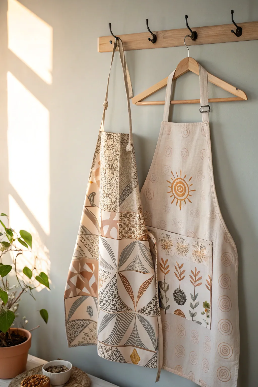 Craft a stylish surprise for Mother's Day with a reversible apron that blends Scandinavian minimalism and Boho charm.