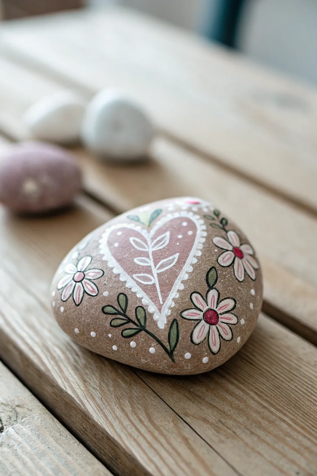 Hand-painted rock art: a heartfelt touch for your garden.