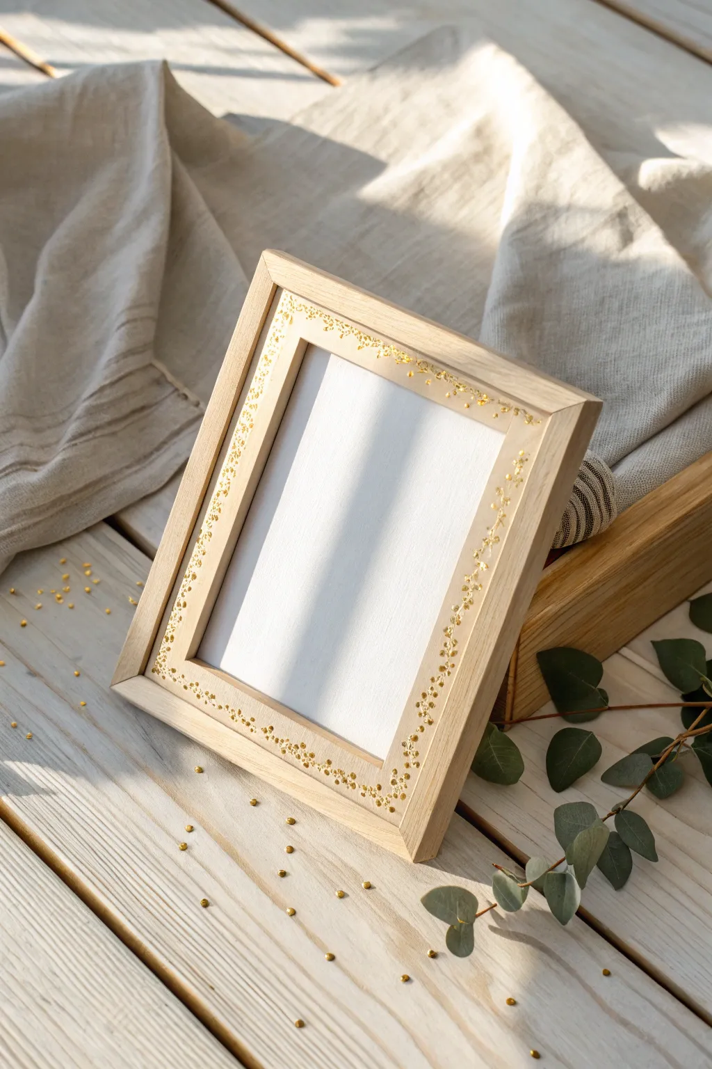 Add a hint of sparkle to your memories with this elegant glitter-accented frame.