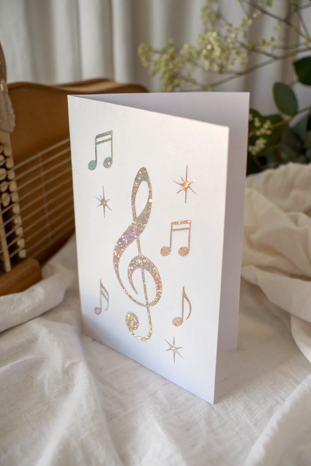 Add a touch of magic to your notes with holographic music symbols!