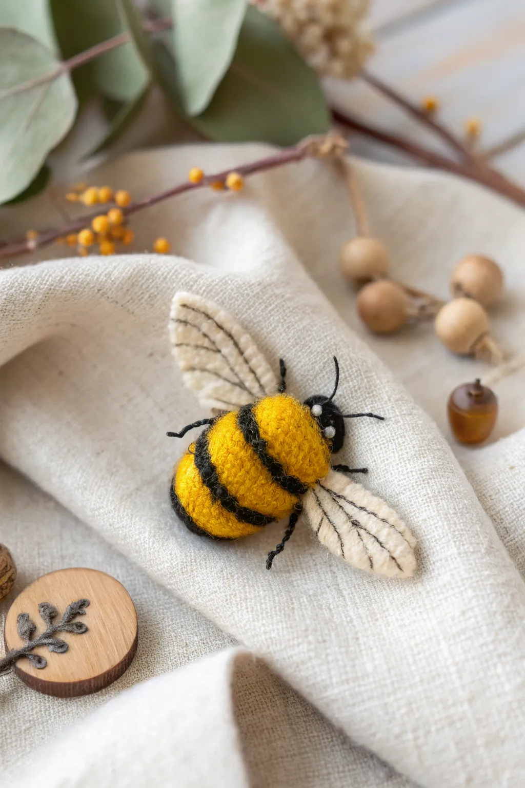 Wear nature with pride: our charming bumble bee brooch adds a whimsical touch to any outfit!
