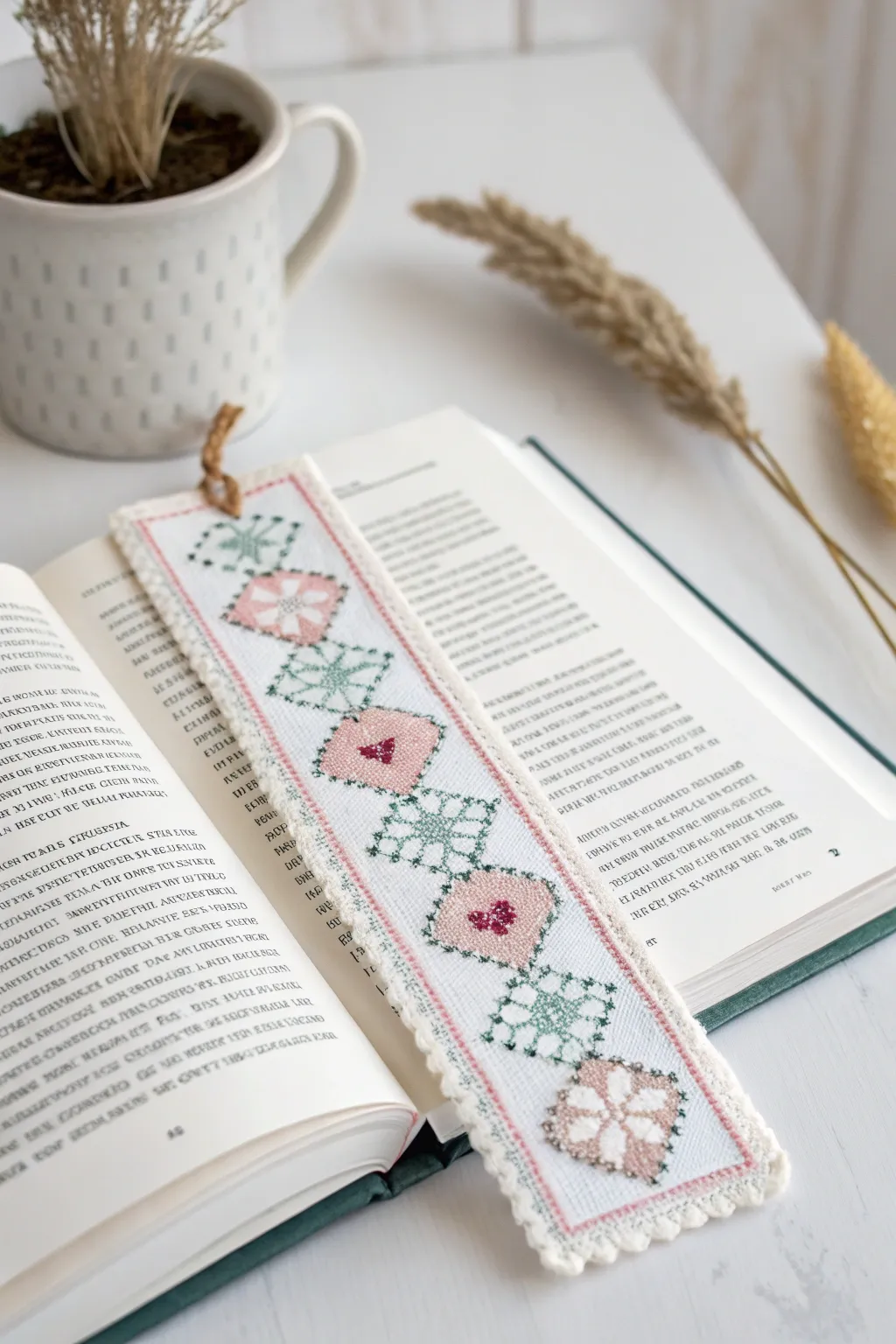 Add a personal touch to your reading with a handcrafted needlepoint bookmark.