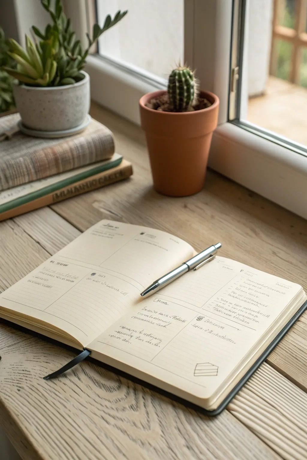 Organize your dreams with style—discover the art of project planning in a minimalist notebook.