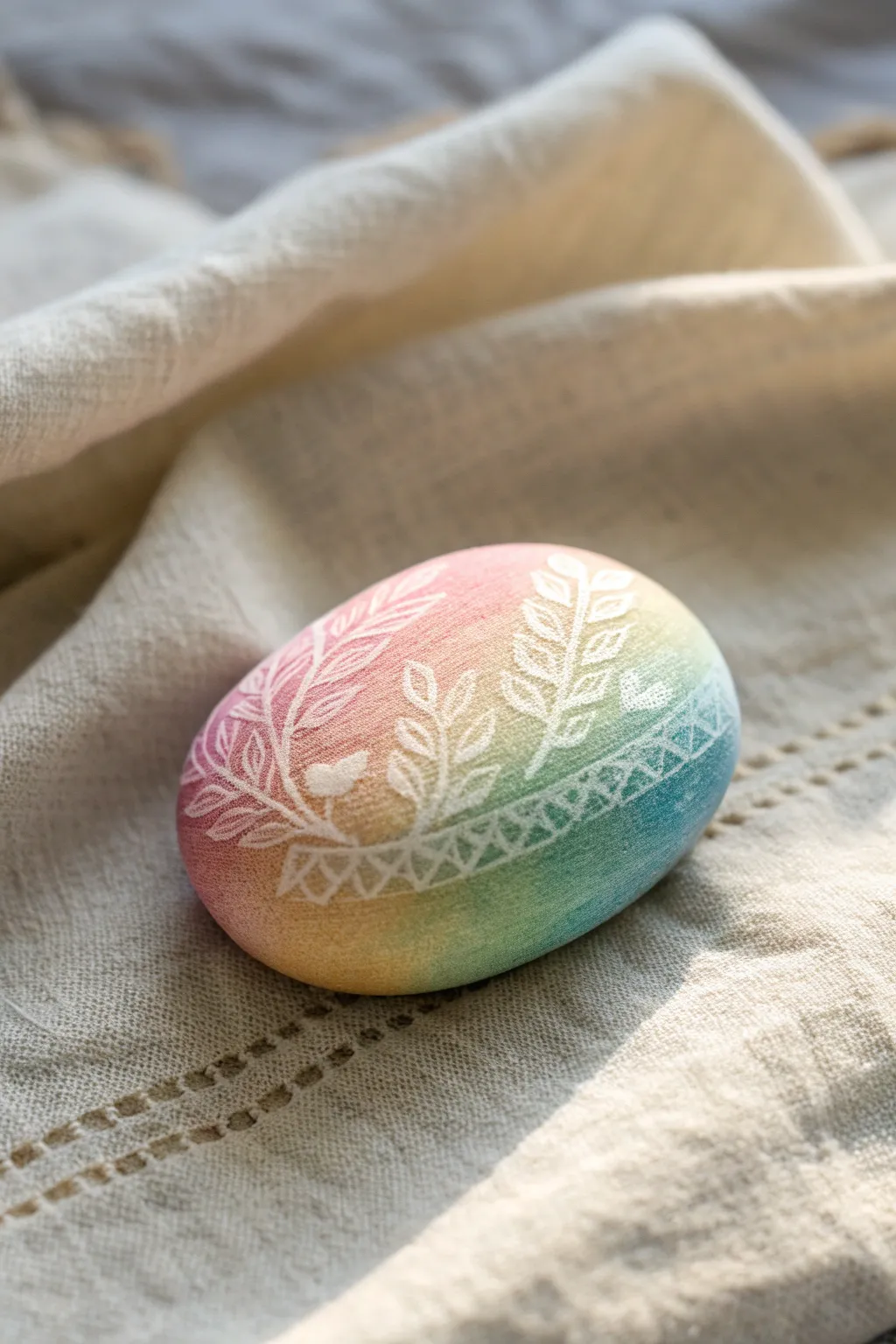 Embrace the joy of colors with this beautifully painted rainbow rock, a perfect blend of simplicity and elegance.