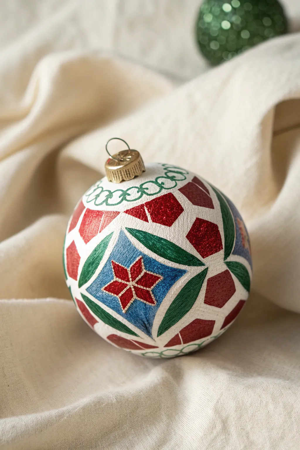 Transform your holiday decor with these striking geometric Christmas balls, where minimalist design meets vibrant craftsmanship.