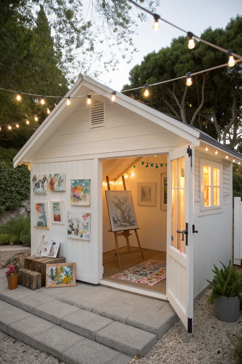 Inspire young artists with a minimalist playhouse art studio—where creativity meets simplicity.