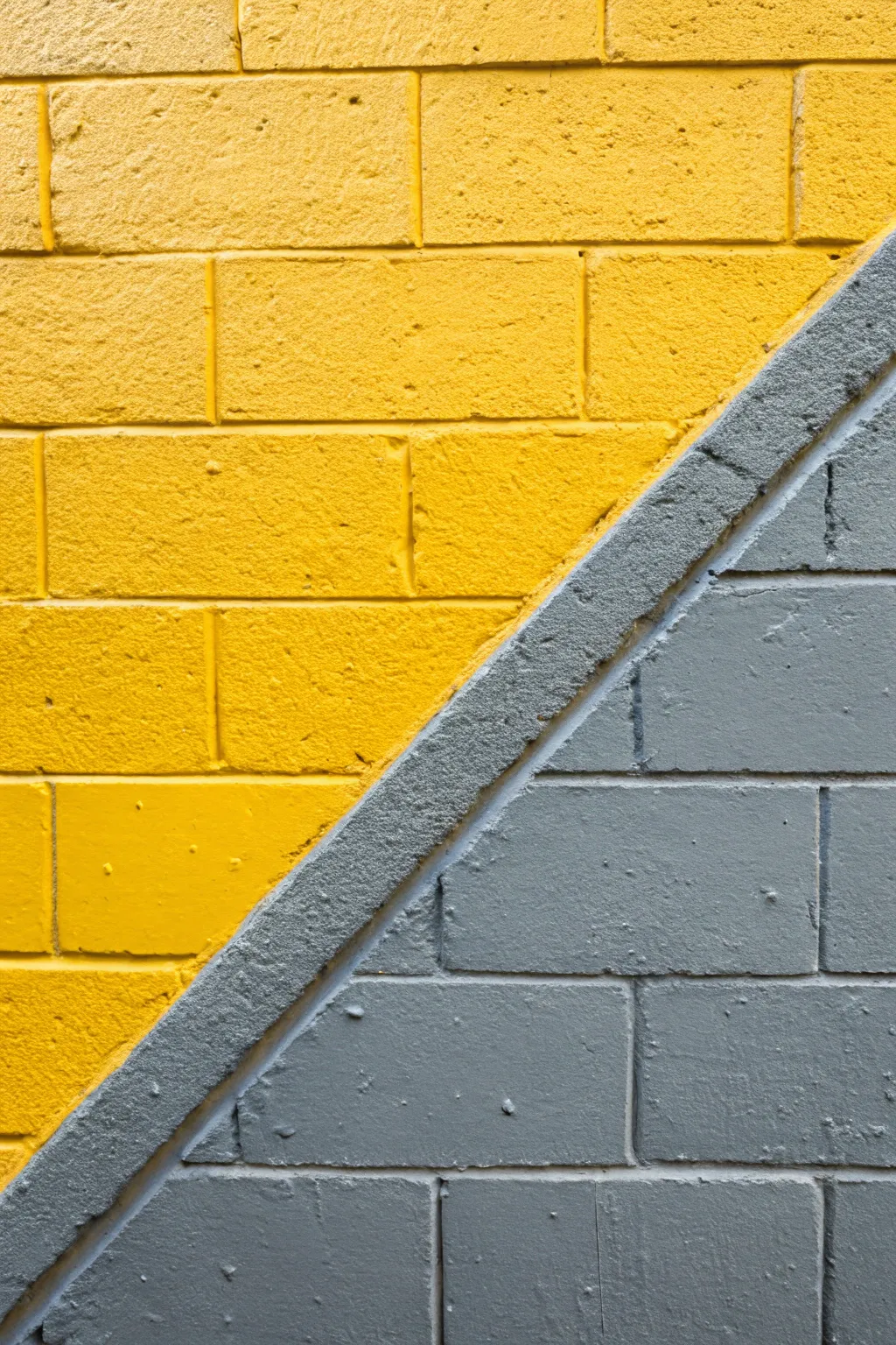 Craft the perfect balance: sunny yellow meets calming gray for a modern and cozy basement retreat.