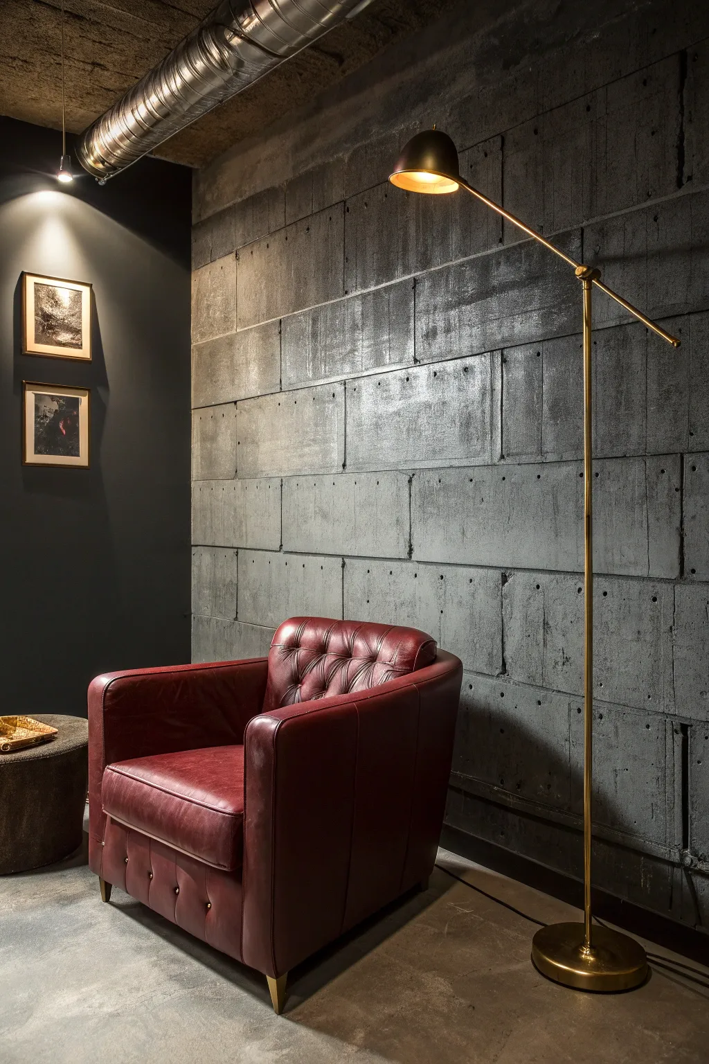 Transform your space with moody dark shades for a sophisticated and dramatic basement retreat.