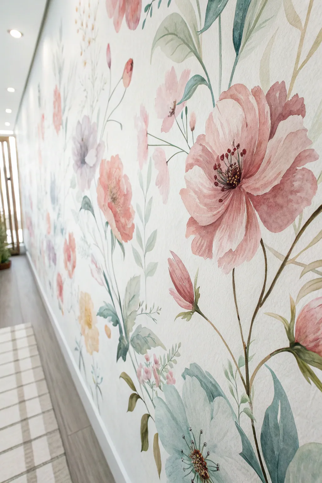 Transform your space with the serene beauty of watercolor blooms.