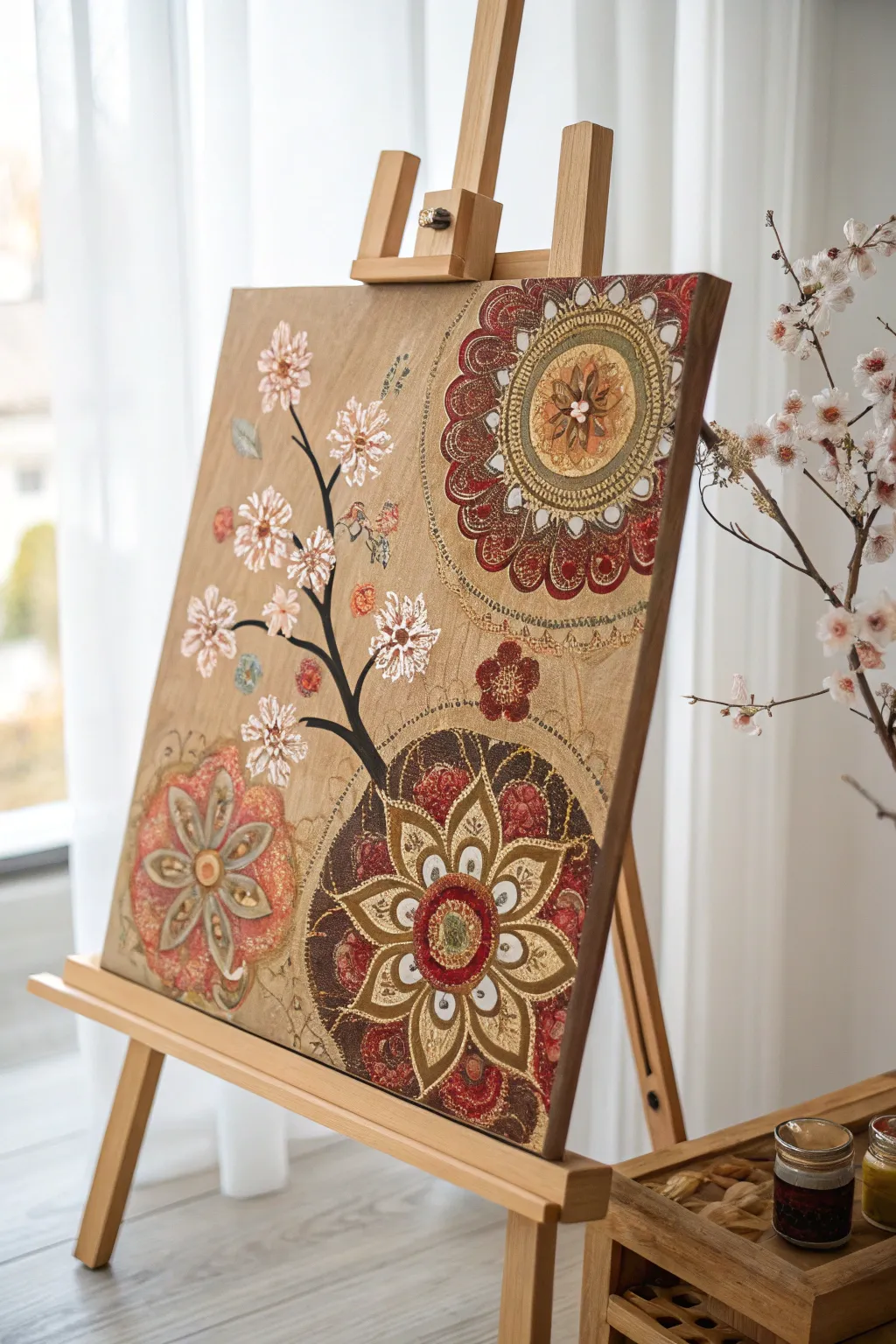 Celebrate diversity through art with a stunning cultural collage painting.
