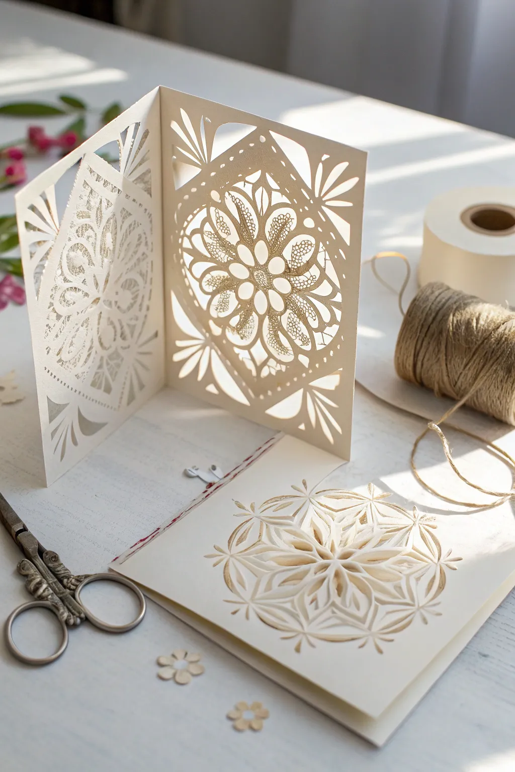 Unfold the beauty of paper art with this exquisite pop-up card design.