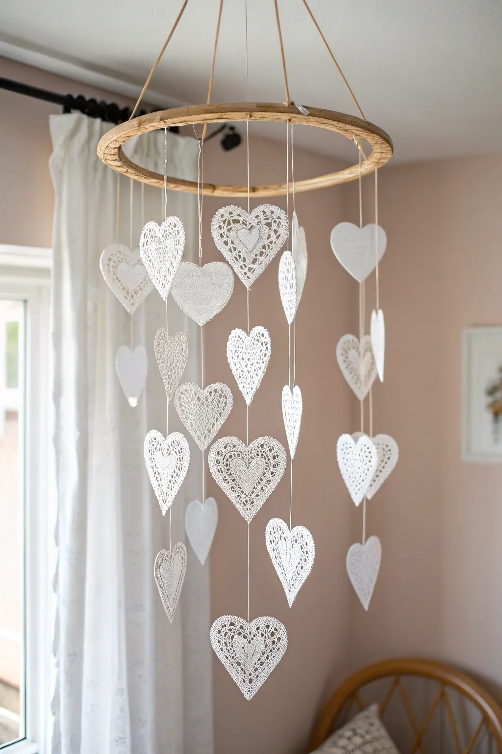 Whispering hearts: a touch of whimsy and elegance for your little one's sanctuary.