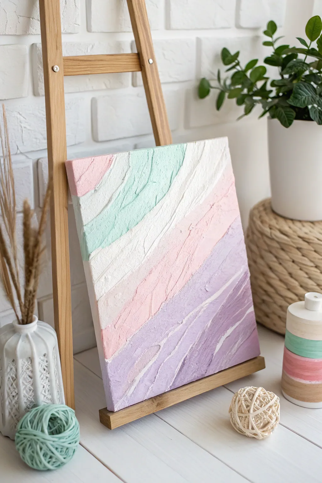 Dive into the tactile world of textured pastel art and let your senses explore its serene beauty.