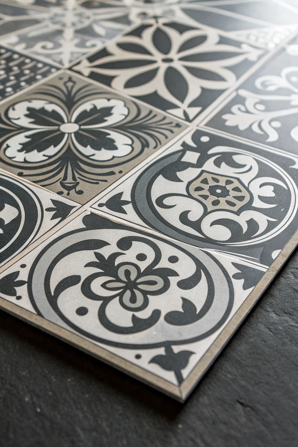 Transform your space with the timeless elegance of monochrome tiles.