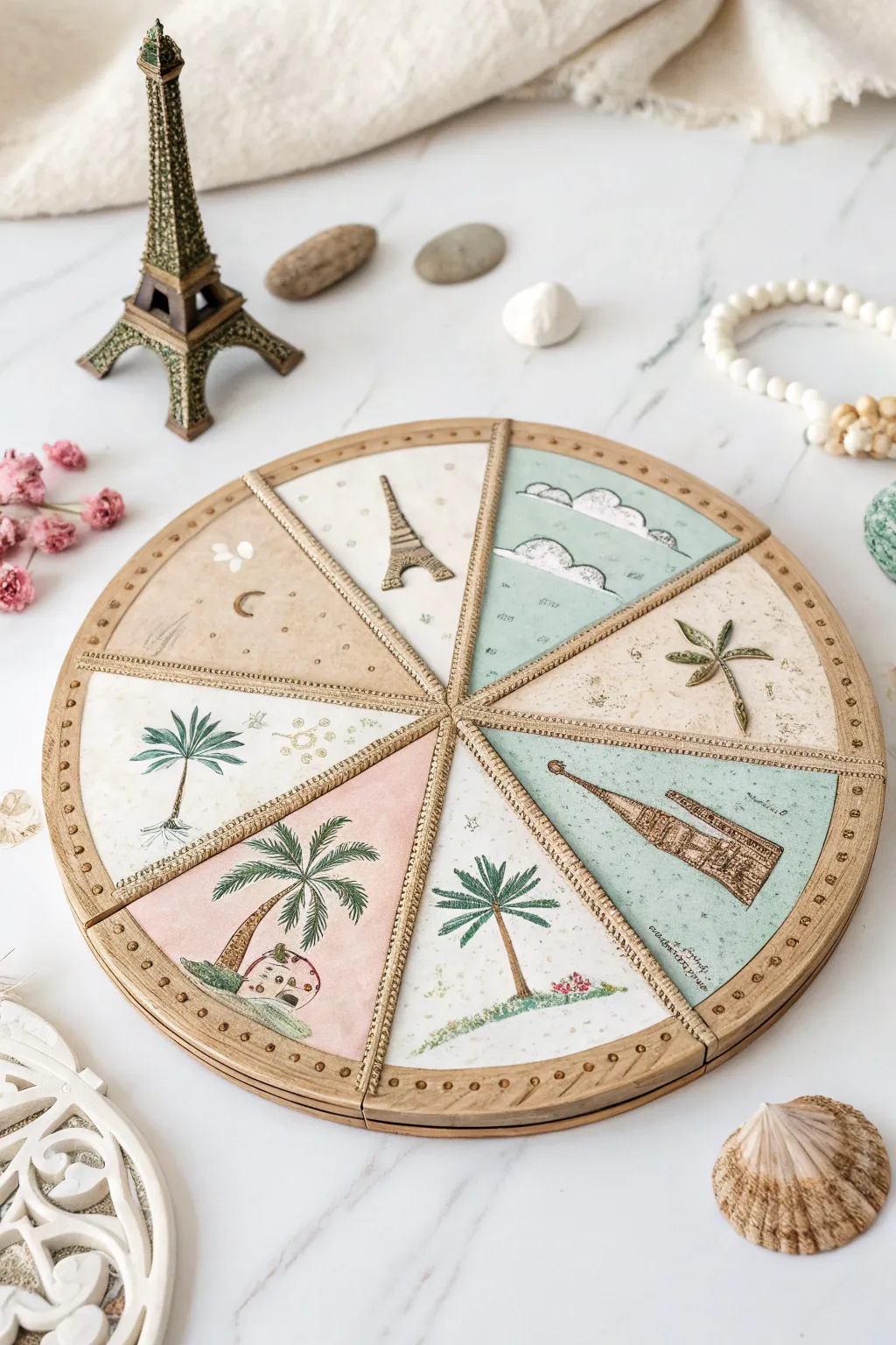 Keep your wanderlust alive with a travel memories mandala, a beautiful blend of past journeys and natural elegance.