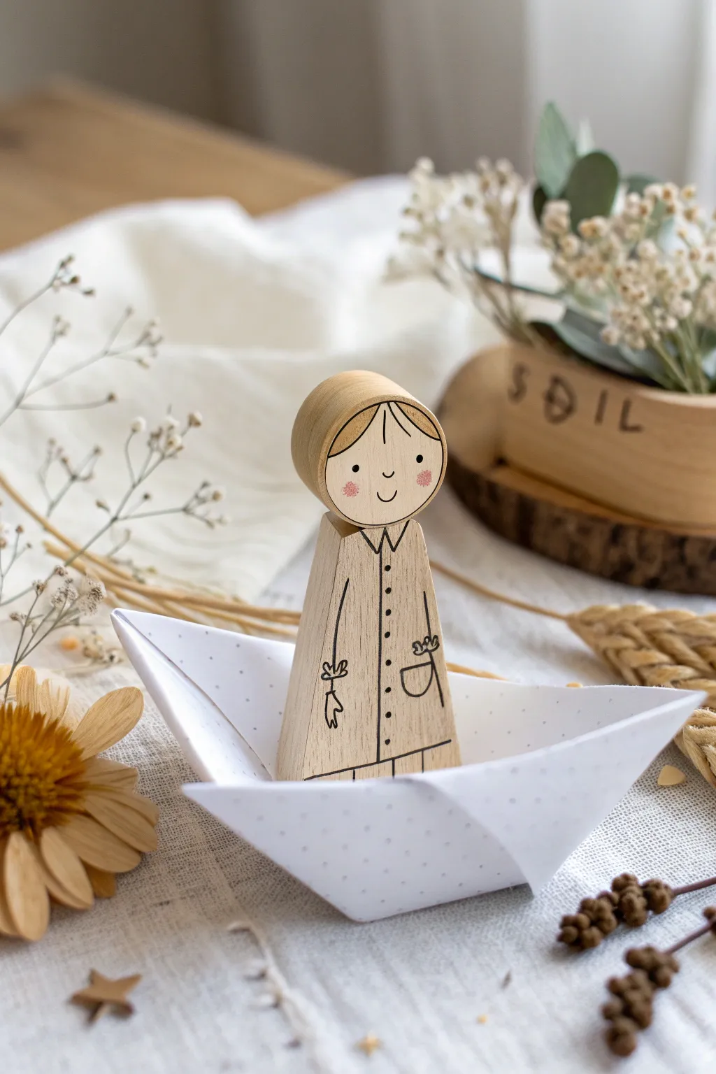 Crafting Peter: A minimalist journey in a paper boat.