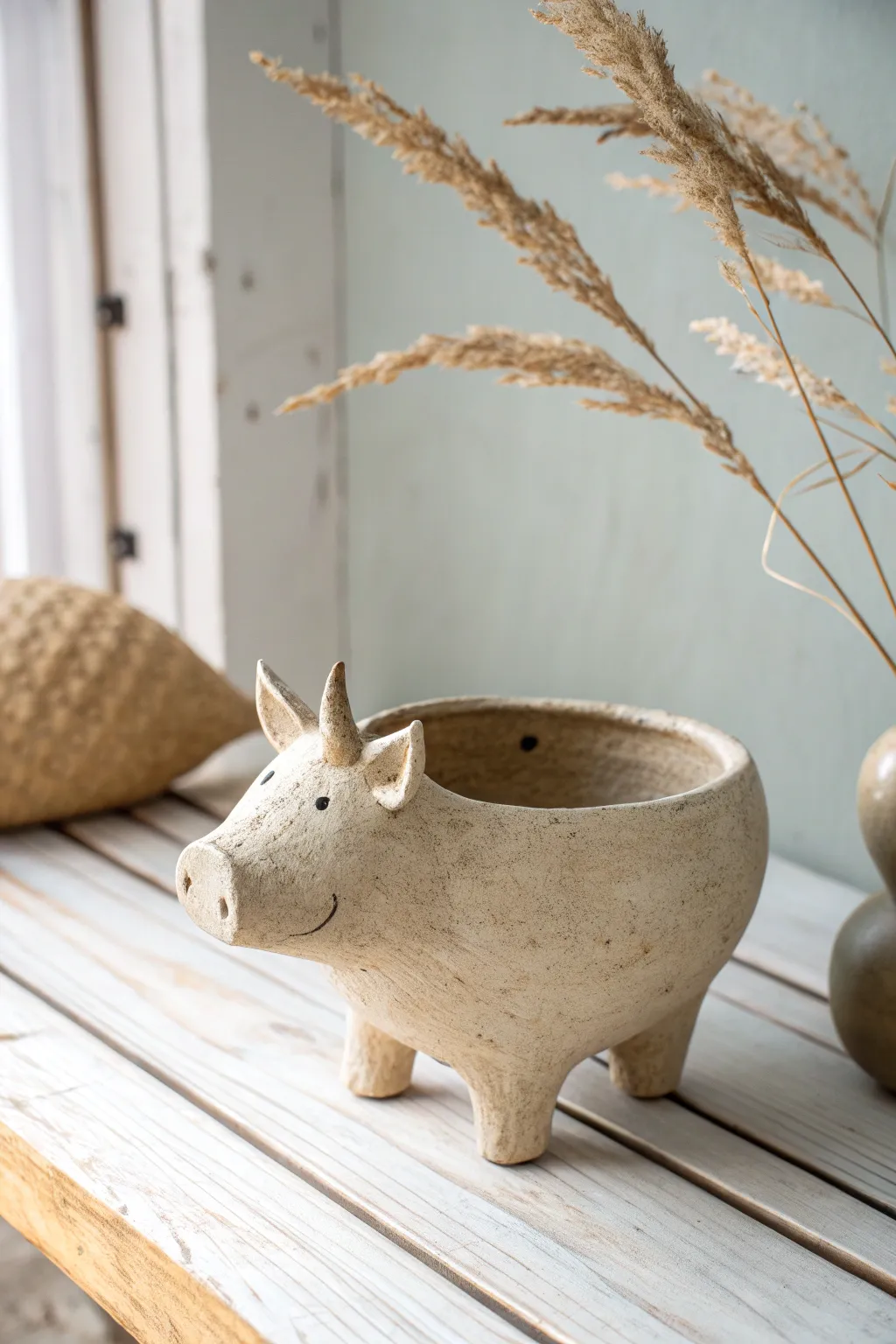 Add a playful touch to your decor with this charming cow pot, perfect for kids and adults alike!