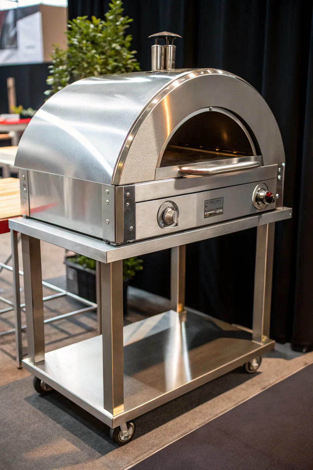 Discover the allure of stainless steel elegance: the perfect blend of durability and modern style for your pizza oven stand.