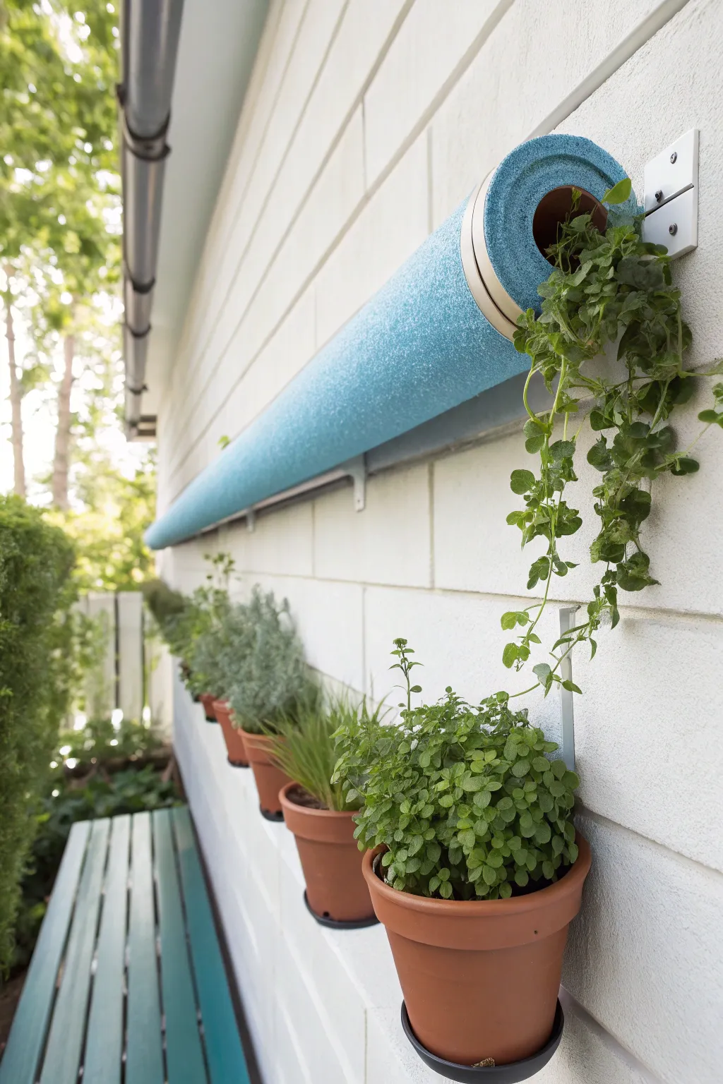 Transform your space with a touch of green elegance: DIY pool noodle wall planters for minimalist charm.