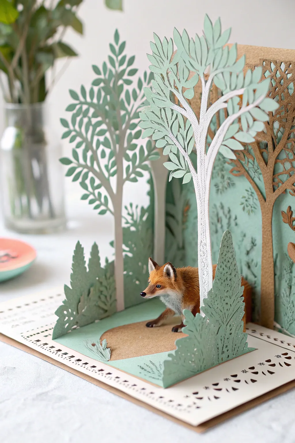 Invite the magic of the woodland into your celebrations with this delightful forest friends pop-up card.